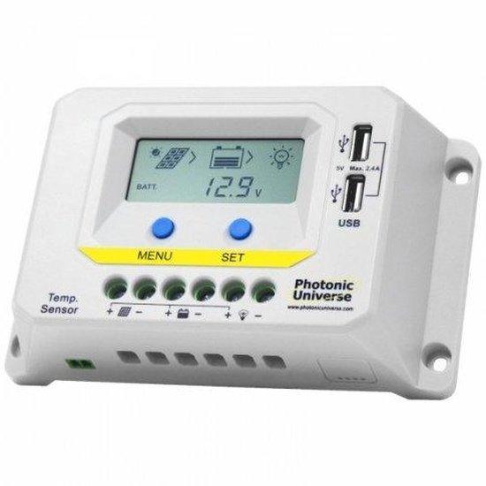 20A 12V/24V Solar Charge Controller with LCD & Dual USB