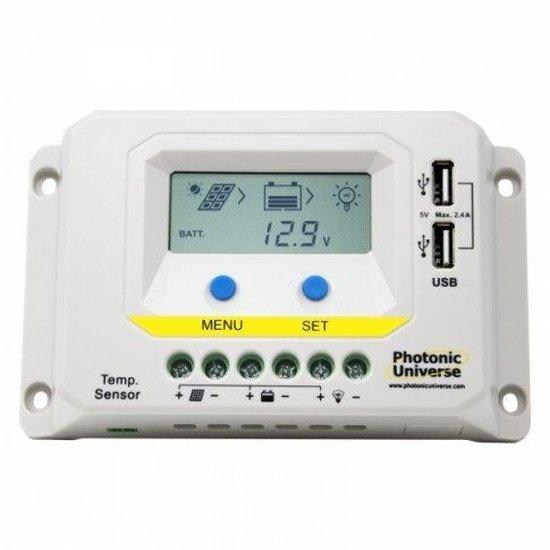 20A 12V/24V Solar Charge Controller with LCD & Dual USB