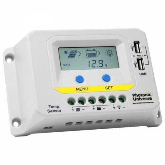 20A 12V/24V Solar Charge Controller with LCD & Dual USB