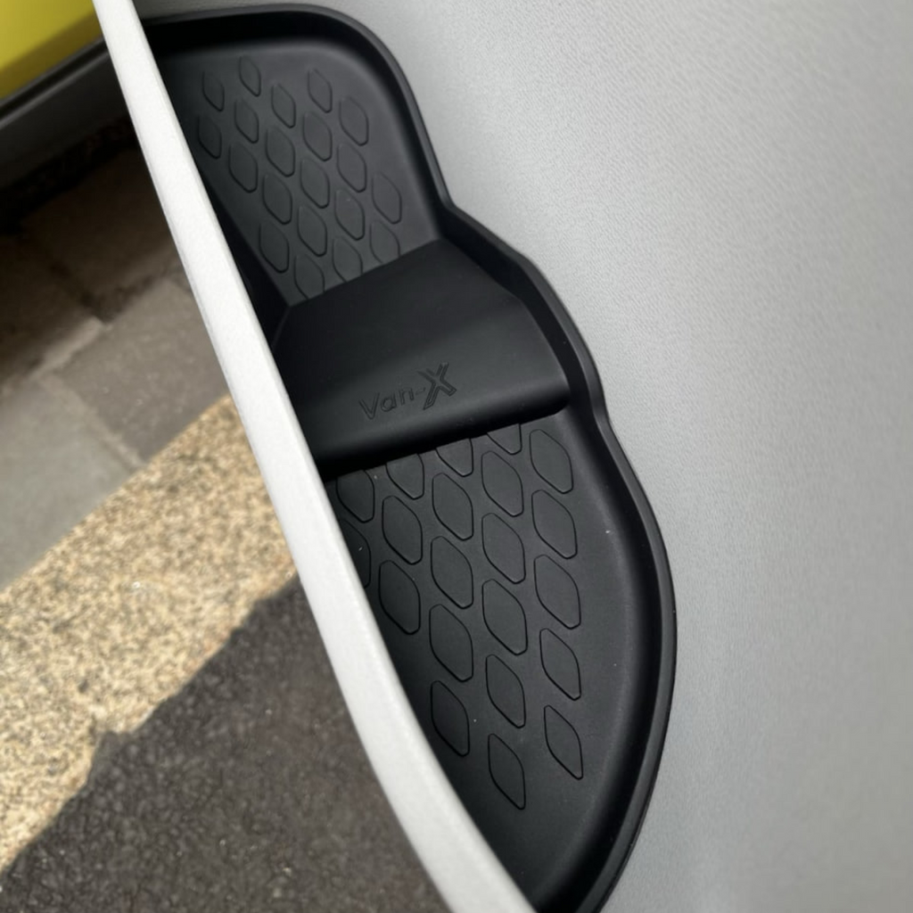 For VW ID. Buzz Rubber Front Door Pocket Mats | Lower Level Premium Fit | Van-X