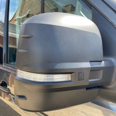 For MAN TGE Wing Mirror Covers Hammerite Set of 2 Mirror Cap Styling Upgrade - Van-X