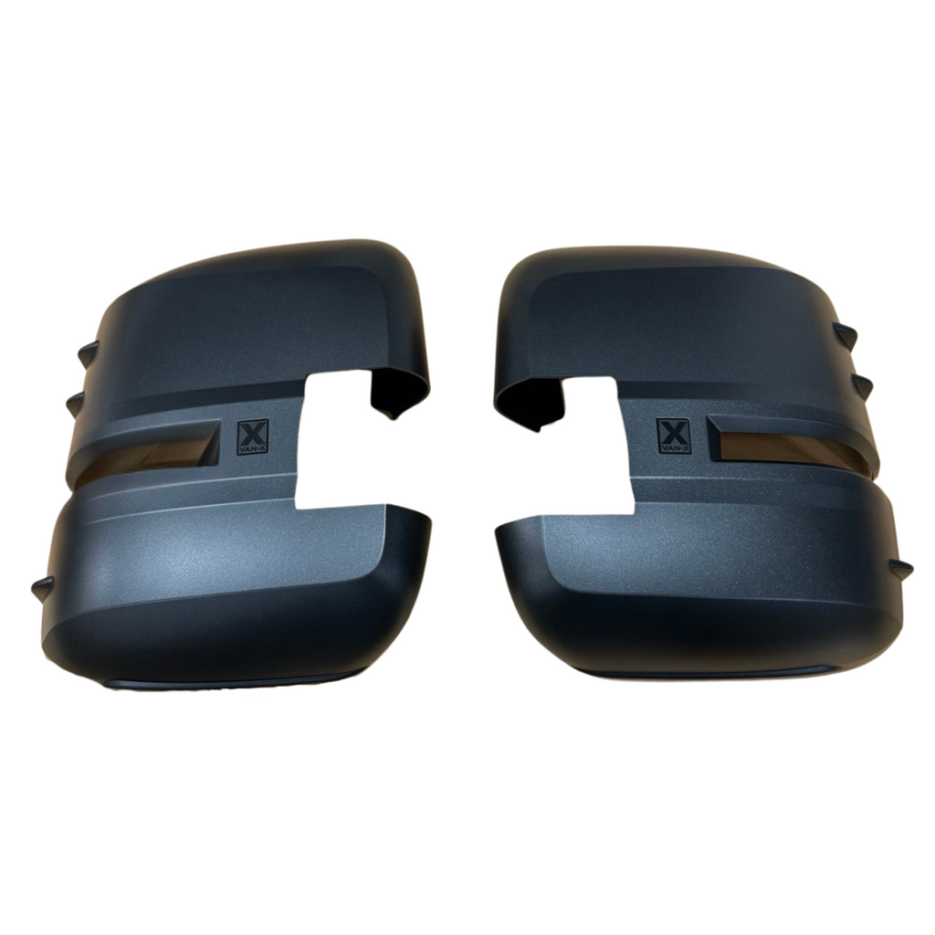 For MAN TGE Wing Mirror Covers Hammerite Set of 2 Mirror Cap Styling Upgrade - Van-X