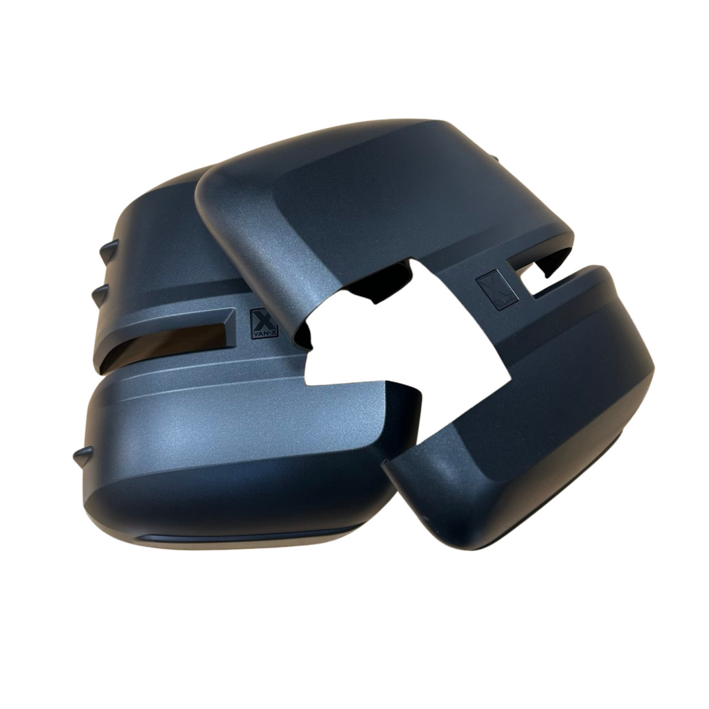 For MAN TGE Wing Mirror Covers Hammerite Set of 2 Mirror Cap Styling Upgrade - Van-X