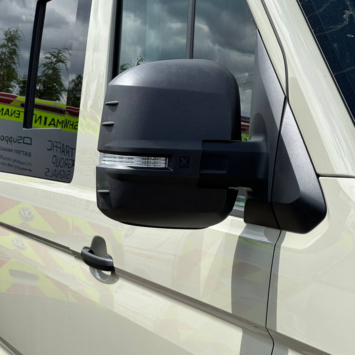 For MAN TGE Wing Mirror Covers Hammerite Set of 2 Mirror Cap Styling Upgrade - Van-X