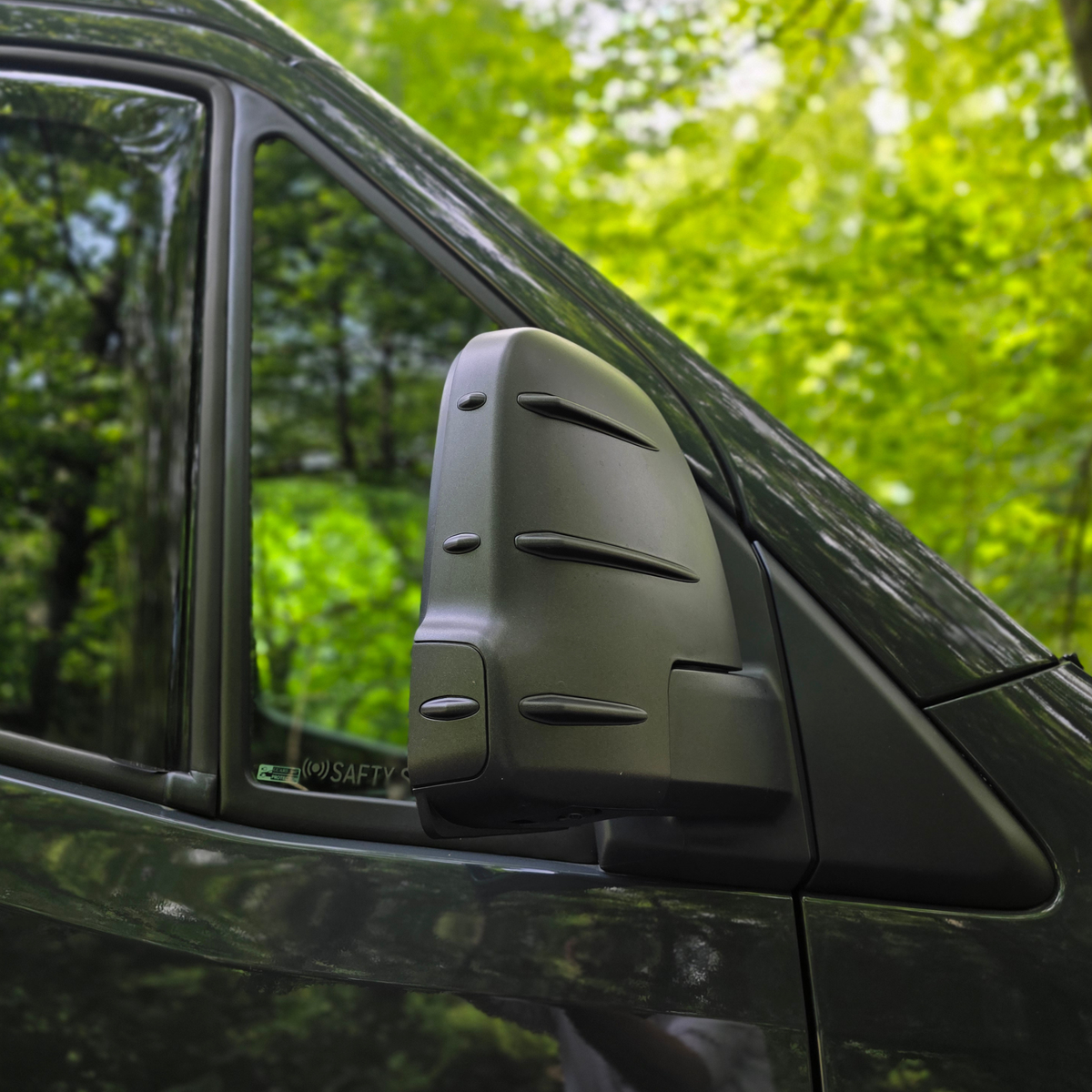 For Mercedes Sprinter Dodge 907 Wing Mirror Cap Covers Without Indicator – Hammerite Ultimate Matte Black (Set of 2) |Van-X
