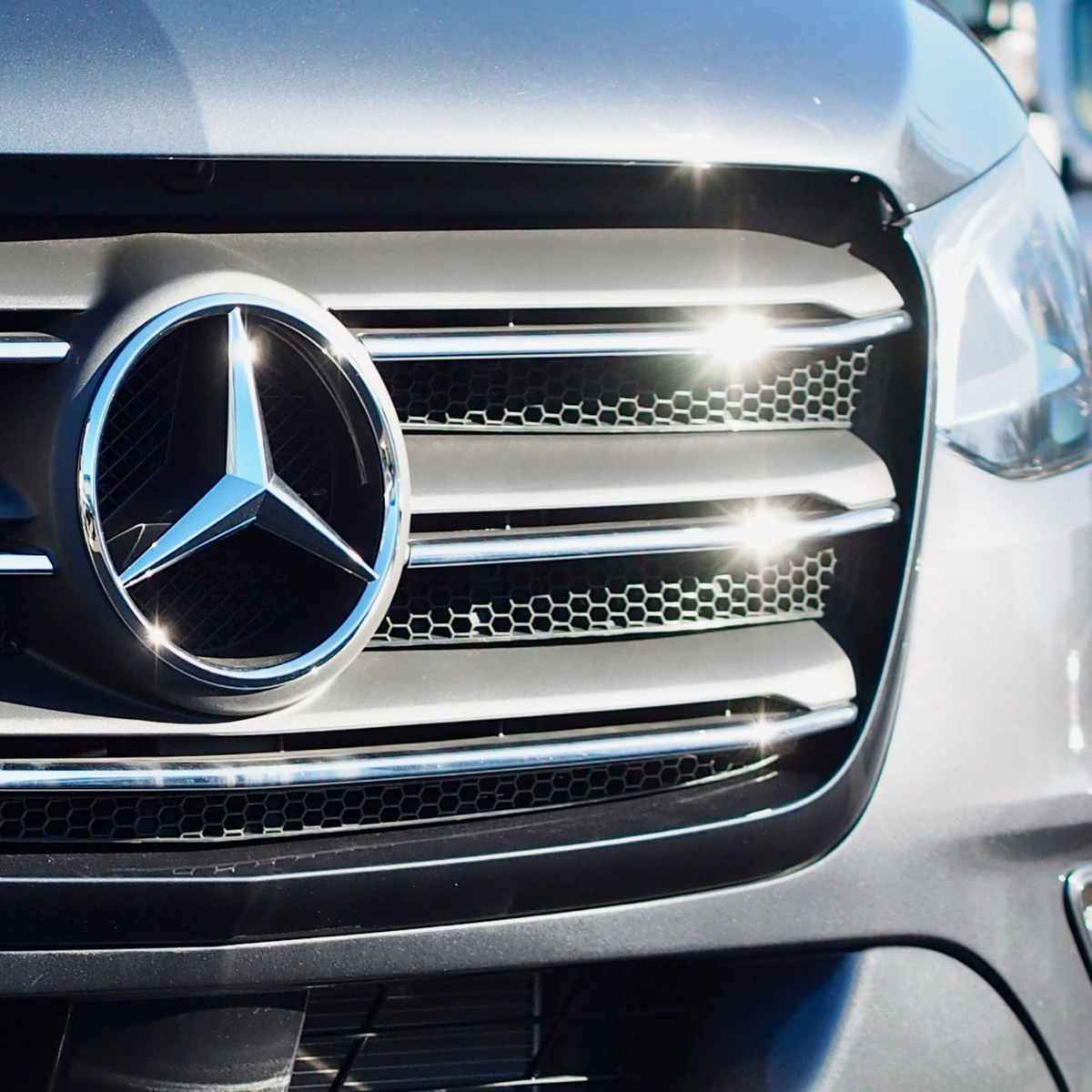 For Mercedes Sprinter 907 Honeycomb Grille Mesh Inserts | Upper Grille 5 Piece Kit | Van-X