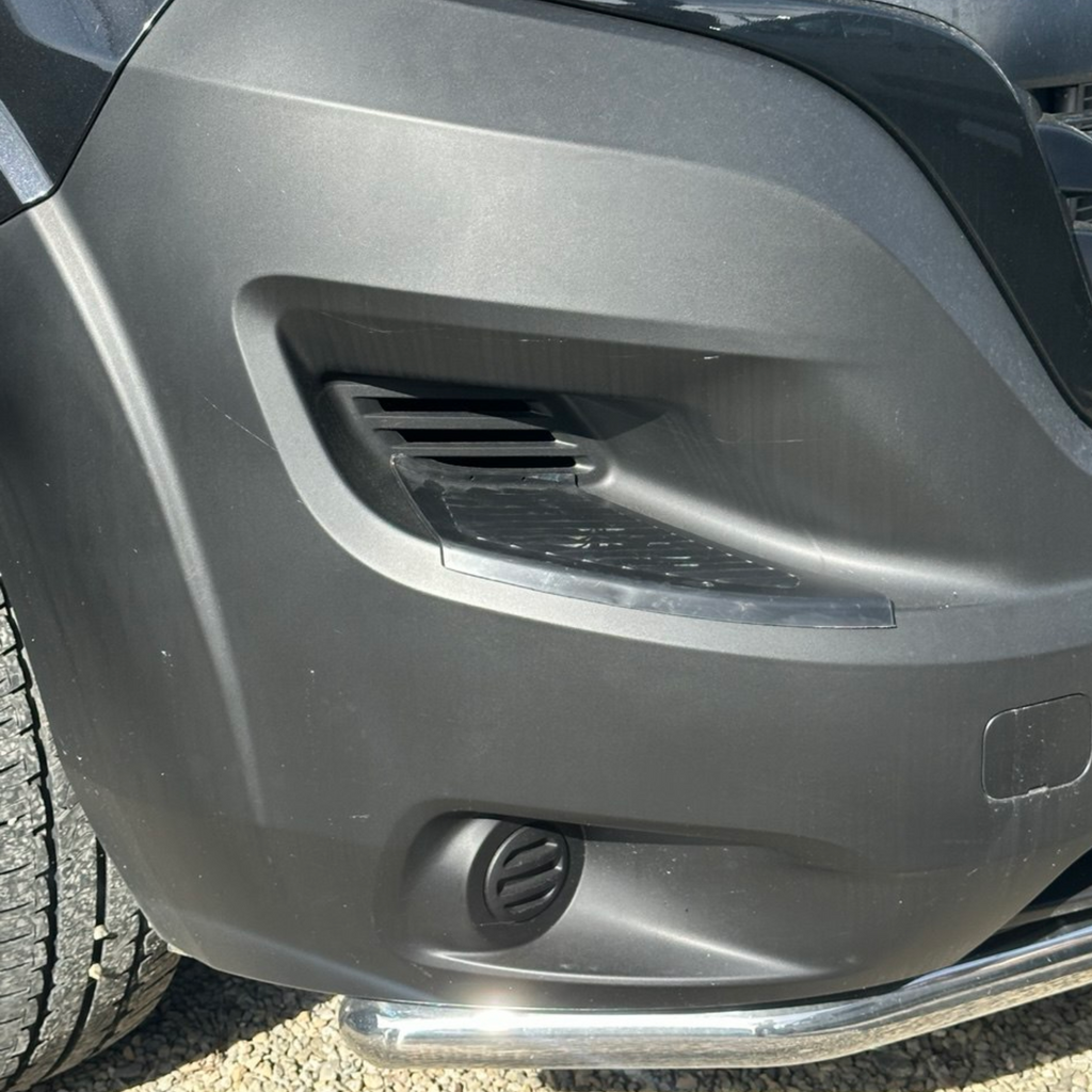 For Peugeot Boxer Front Bumper Protectors Foot Plates Black Set of 2 | Van-X