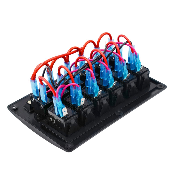 6-Way IP65 12V/24V Switch Panel with Projector Symbols