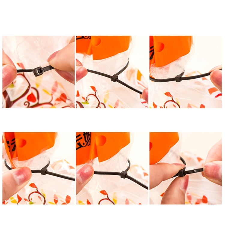 250-Pack 300 × 5mm Nylon Cable Ties – Black or White