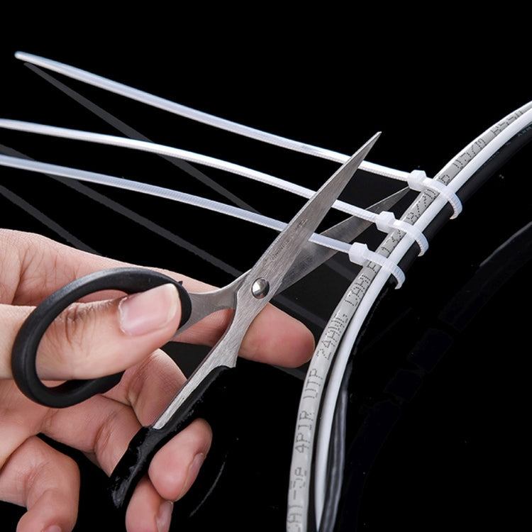250-Pack 300 × 5mm Nylon Cable Ties – Black or White