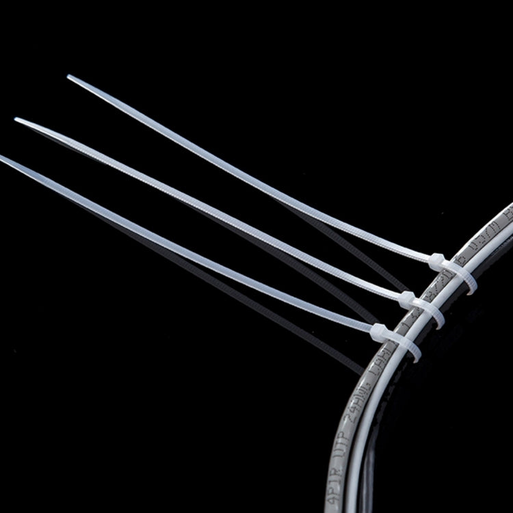 250-Pack 300 × 5mm Nylon Cable Ties – Black or White