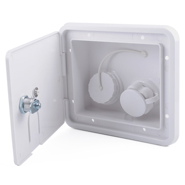 Lockable Campervan Fresh-Water Filler Inlet – White