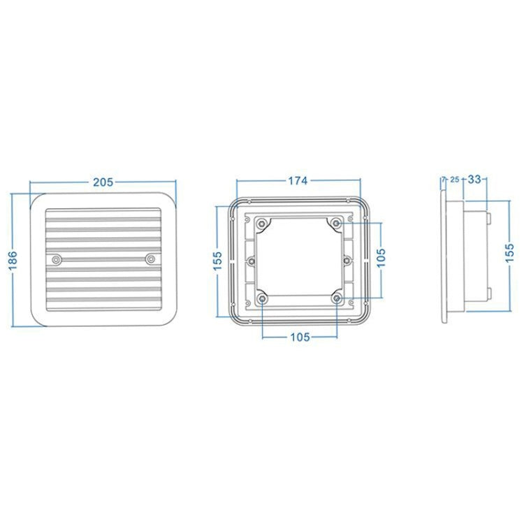 12V Side Ventilation Fan for Campervans – White