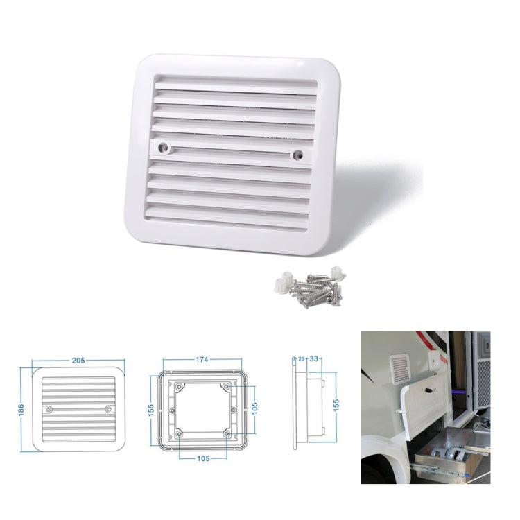 12V Side Ventilation Fan for Campervans – White