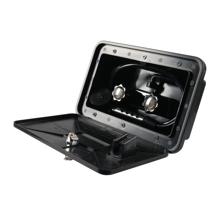 RV External Shower Box with Hot & Cold Mixer – Black