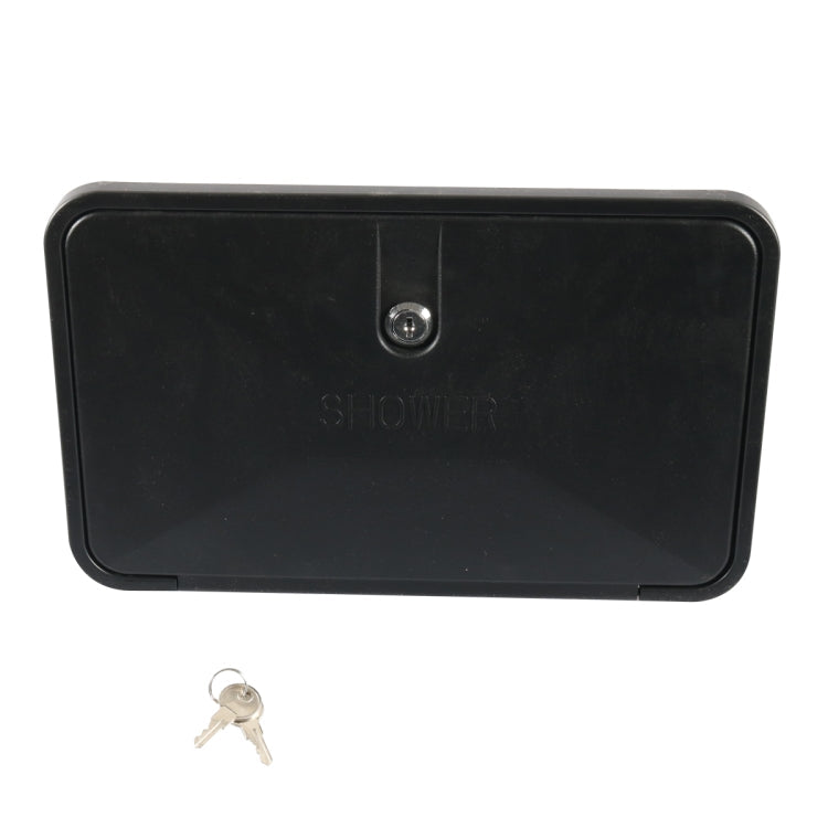 RV External Shower Box with Hot & Cold Mixer – Black