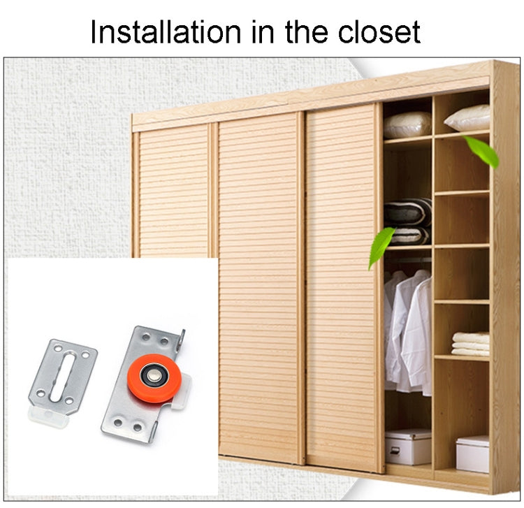 Silent Sliding Cabinet Door Pulley Kit with Screws