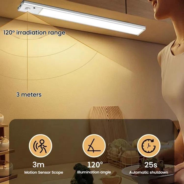 Rechargeable LED Motion-Sensor Cabinet Light Bar with Remote