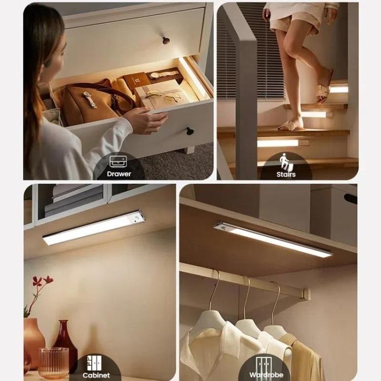 Rechargeable LED Motion-Sensor Cabinet Light Bar with Remote