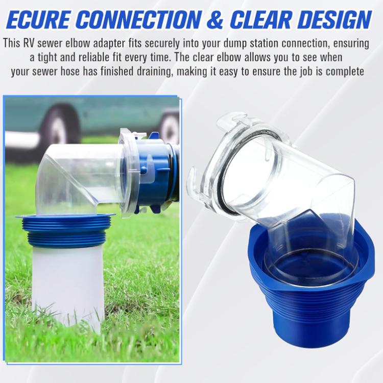 90° RV Waste-Water Drain Hose Adapter
