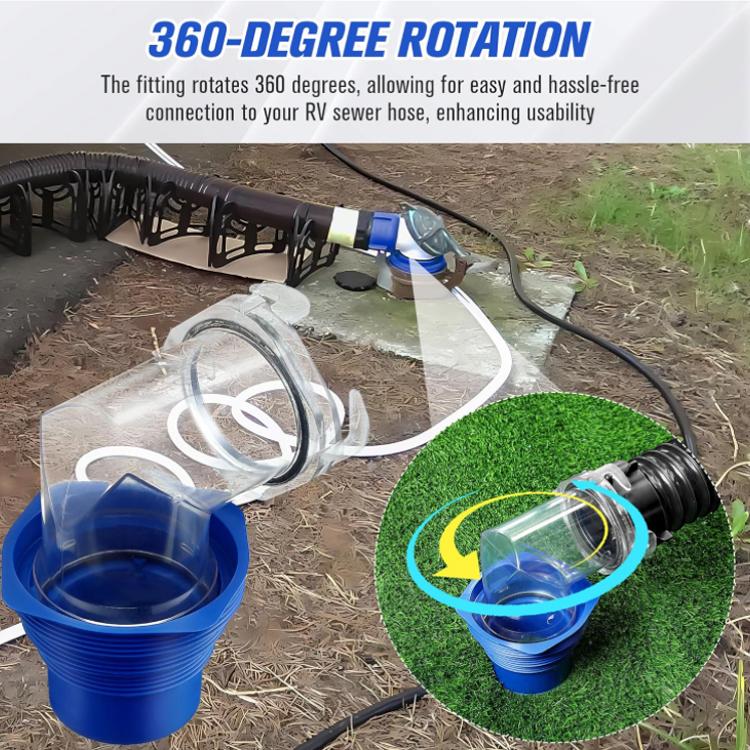 90° RV Waste-Water Drain Hose Adapter