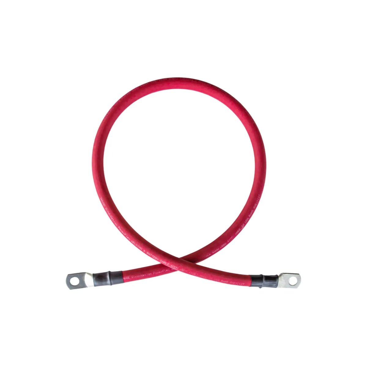 25mm² (170 Amp) Hi-Flex Battery Cable With M10 Lugs - RED