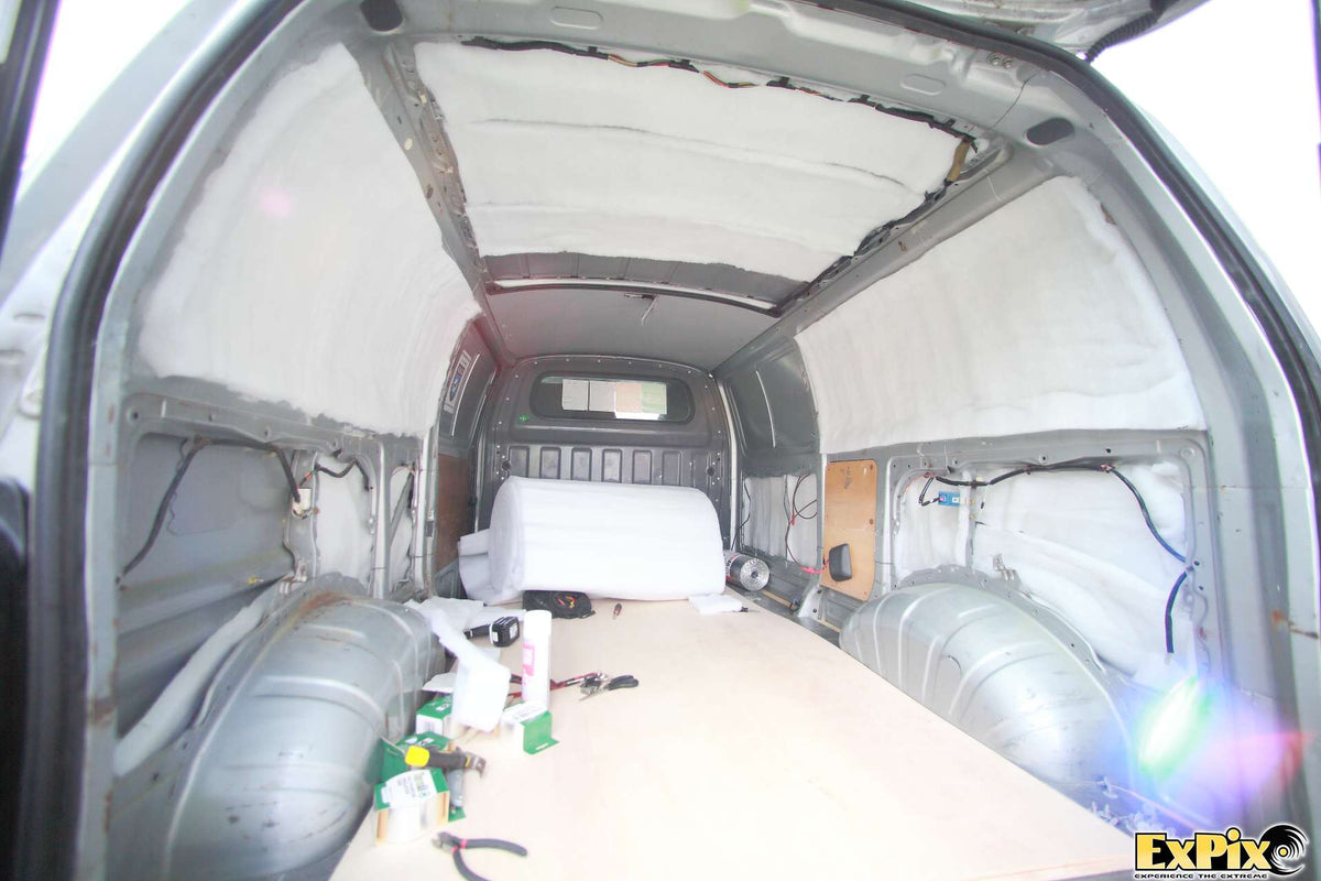 50mm Adhesive Camper Van Thermal Insulation White Fleece Absoft Material