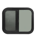 600 x 500mm Sliding Campervan Window with Flyscreen – Black