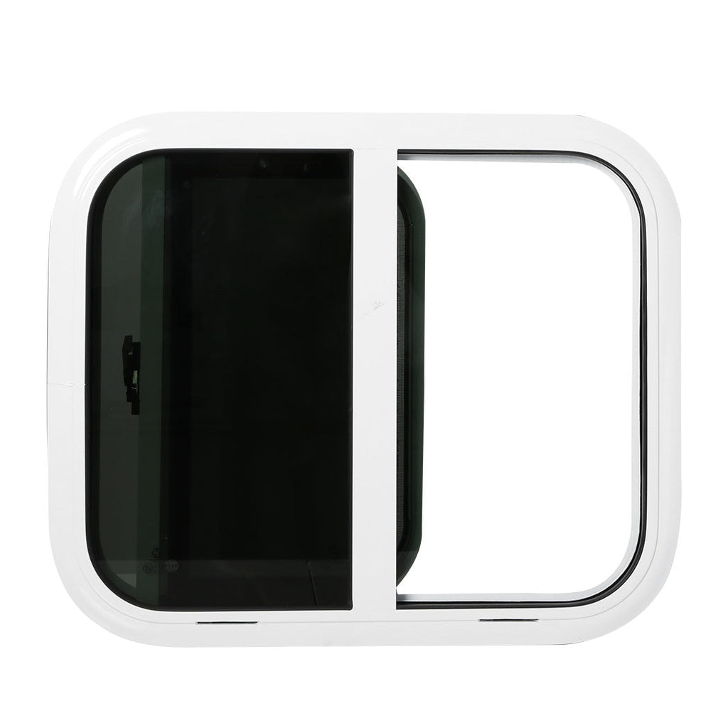 600 x 500mm Sliding Campervan Window with Flyscreen – White