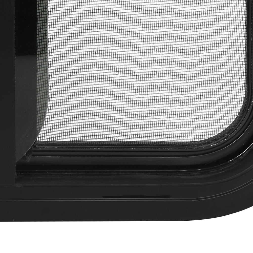 600 x 500mm Sliding Campervan Window with Flyscreen – Black