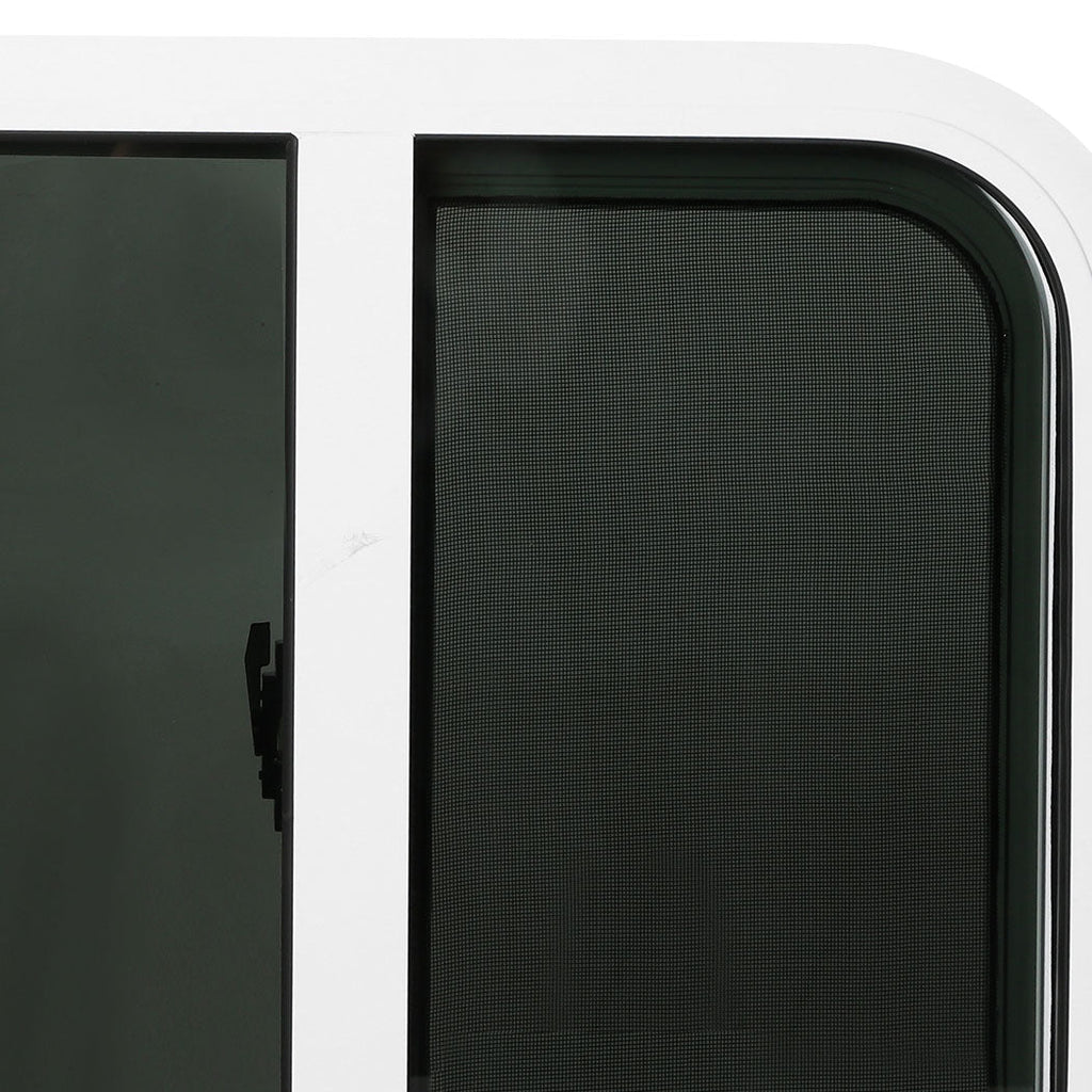 600 x 500mm Sliding Campervan Window with Flyscreen – White