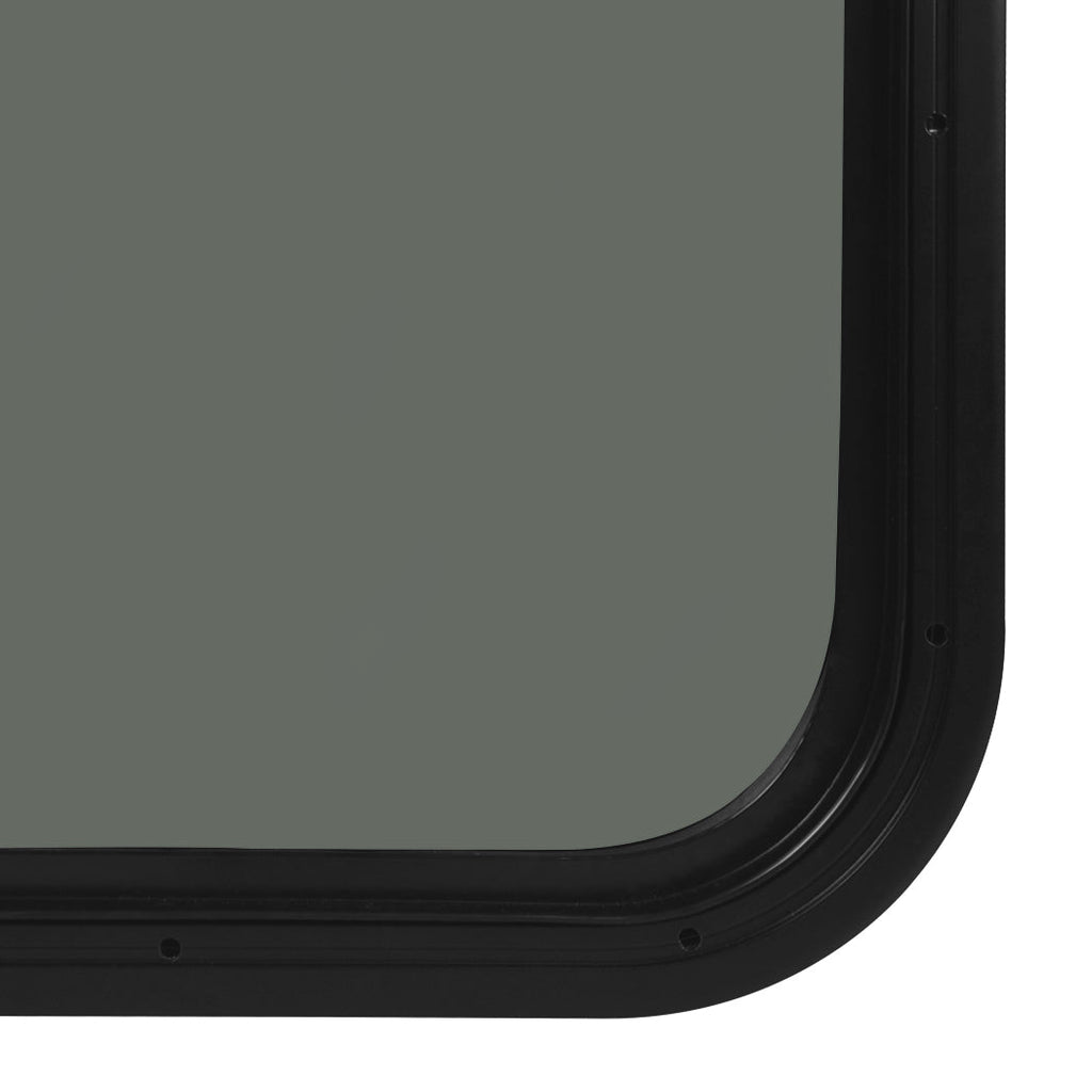 600 x 500mm Sliding Campervan Window with Flyscreen – Black