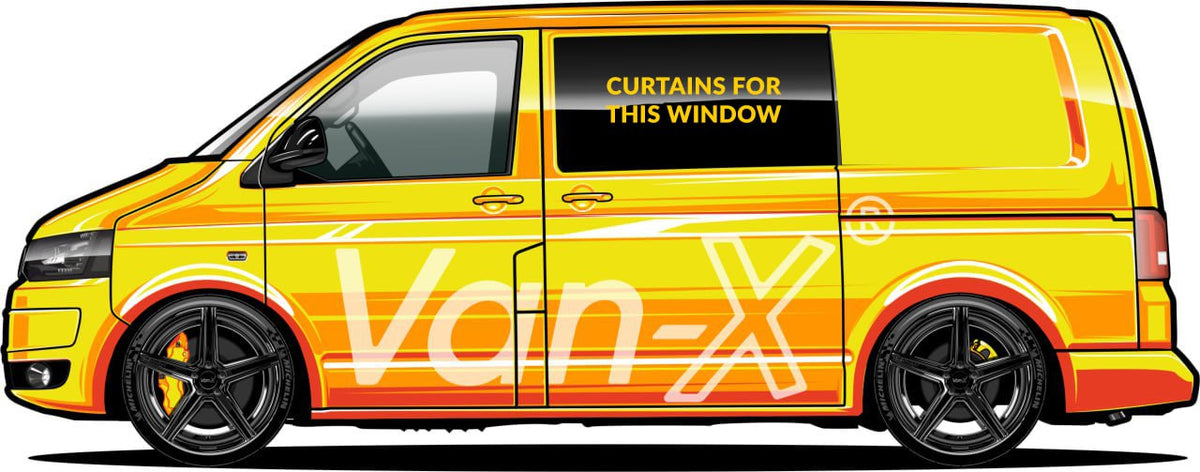 For Mercedes Vito MK2 Bare-Metal Interior Premium Window Curtains - Black/Grey - CREATE YOUR OWN BUNDLE! Van-X