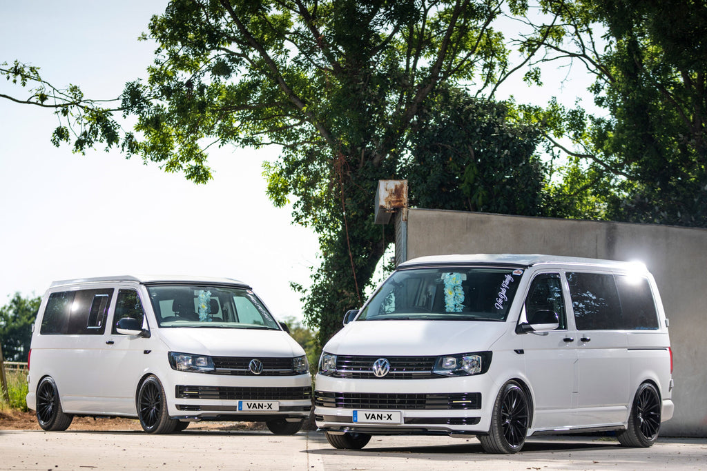For VW T6 SWB Side Skirts Deep Black Plastic Painted and Ready to Fit (B-Grade)